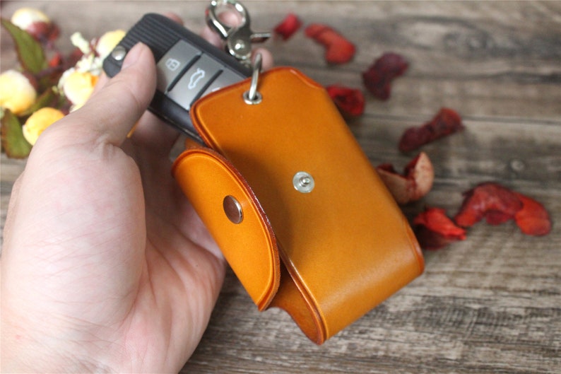Car Key Case Leather Car Key Holder Personalized Key Wallet Etsy