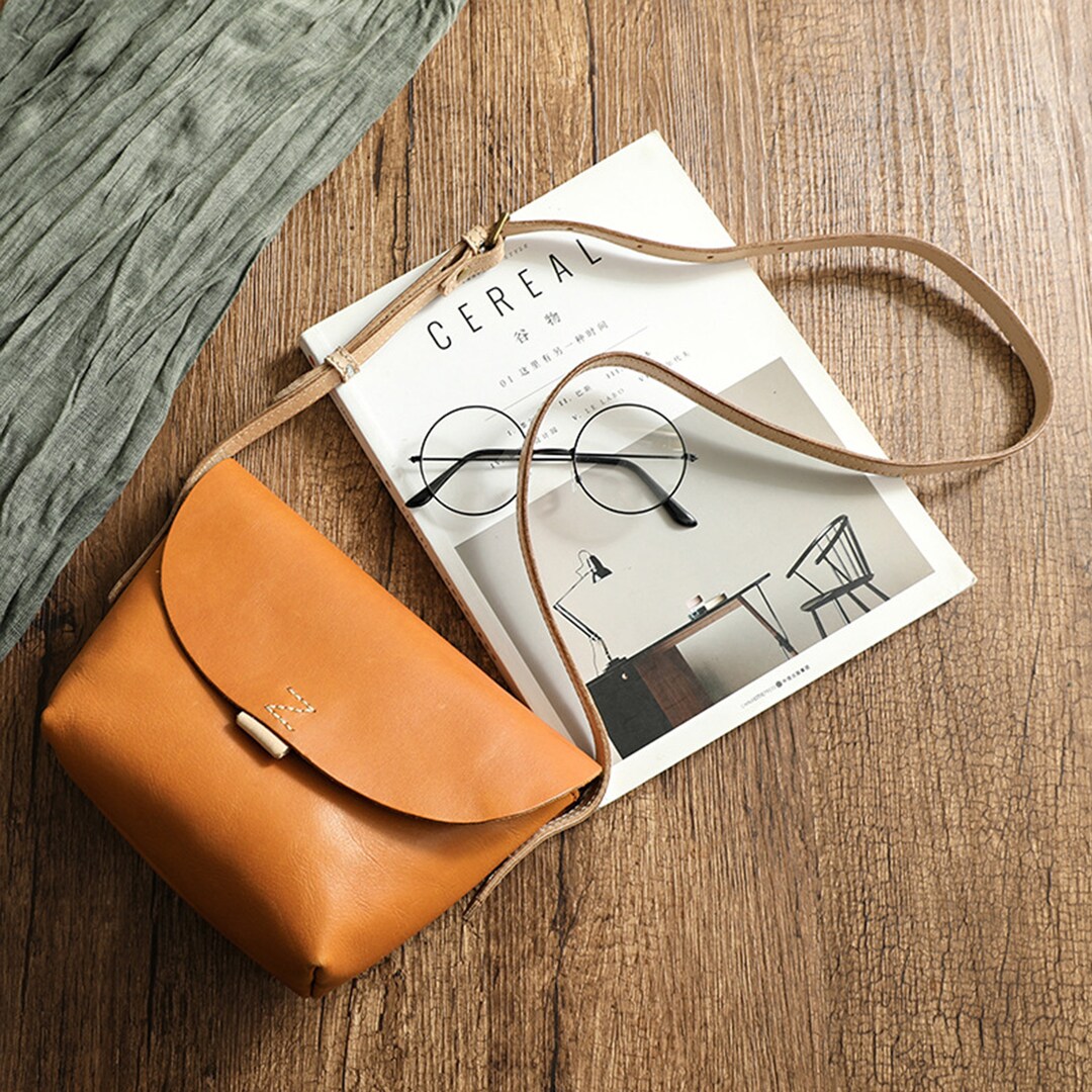 Messenger Bag Yellow/soft Leather Handbag Crossbody Bag Etsy