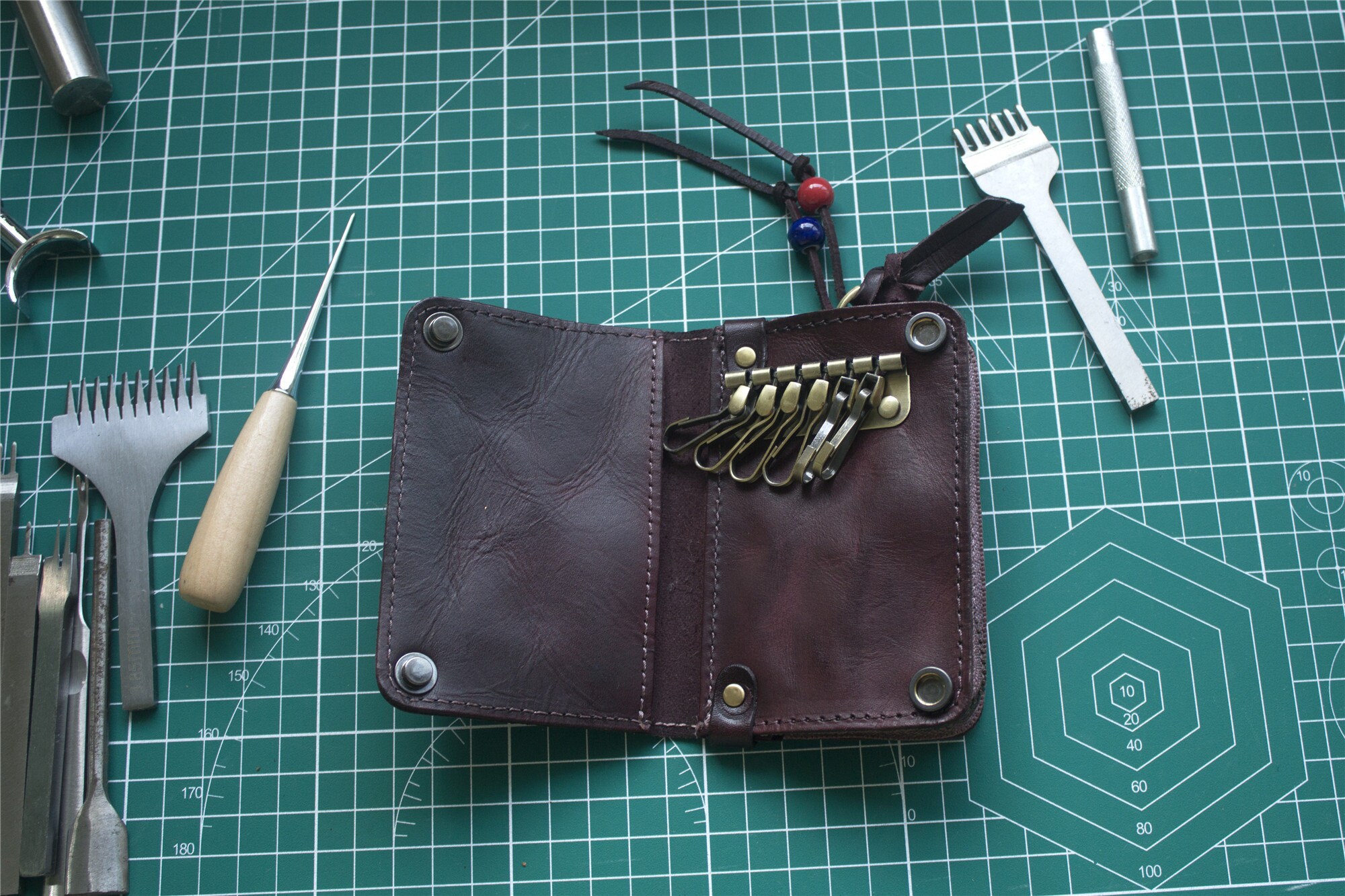 Leather Key Wallet for Men Key Holder Key Case Vintage Coin Etsy