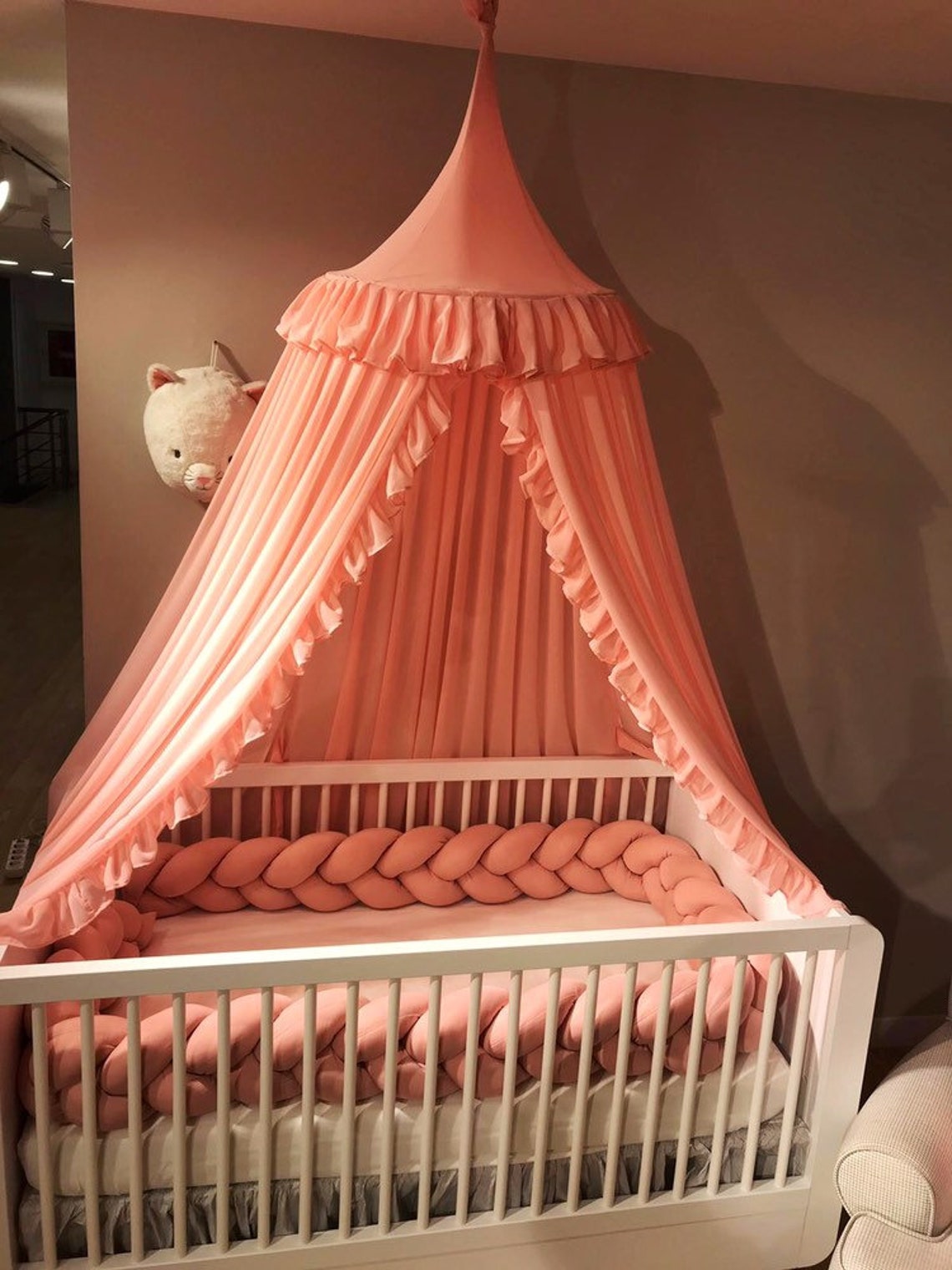 Bed Canopy Baby Girl Bed Canopy Baldachin Nursery Decor Etsy