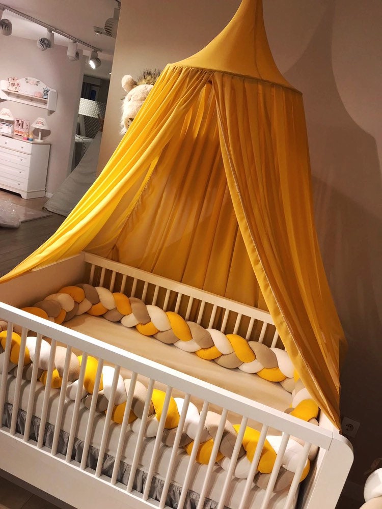 Braided Crib Bumper, Crib Bedding Bolster, Baby Bedding Crib Bumper P…