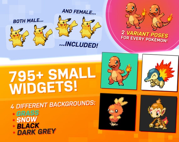 Pokemon Heartgold/soulsilver - Gen 1-4 (+ Trainers) Battle Widgets