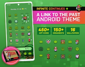 The Legend Of Zelda: A Link To The Past Custom Android Theme Pack | Retro Game Theme | Custom App Icons & Wallpapers