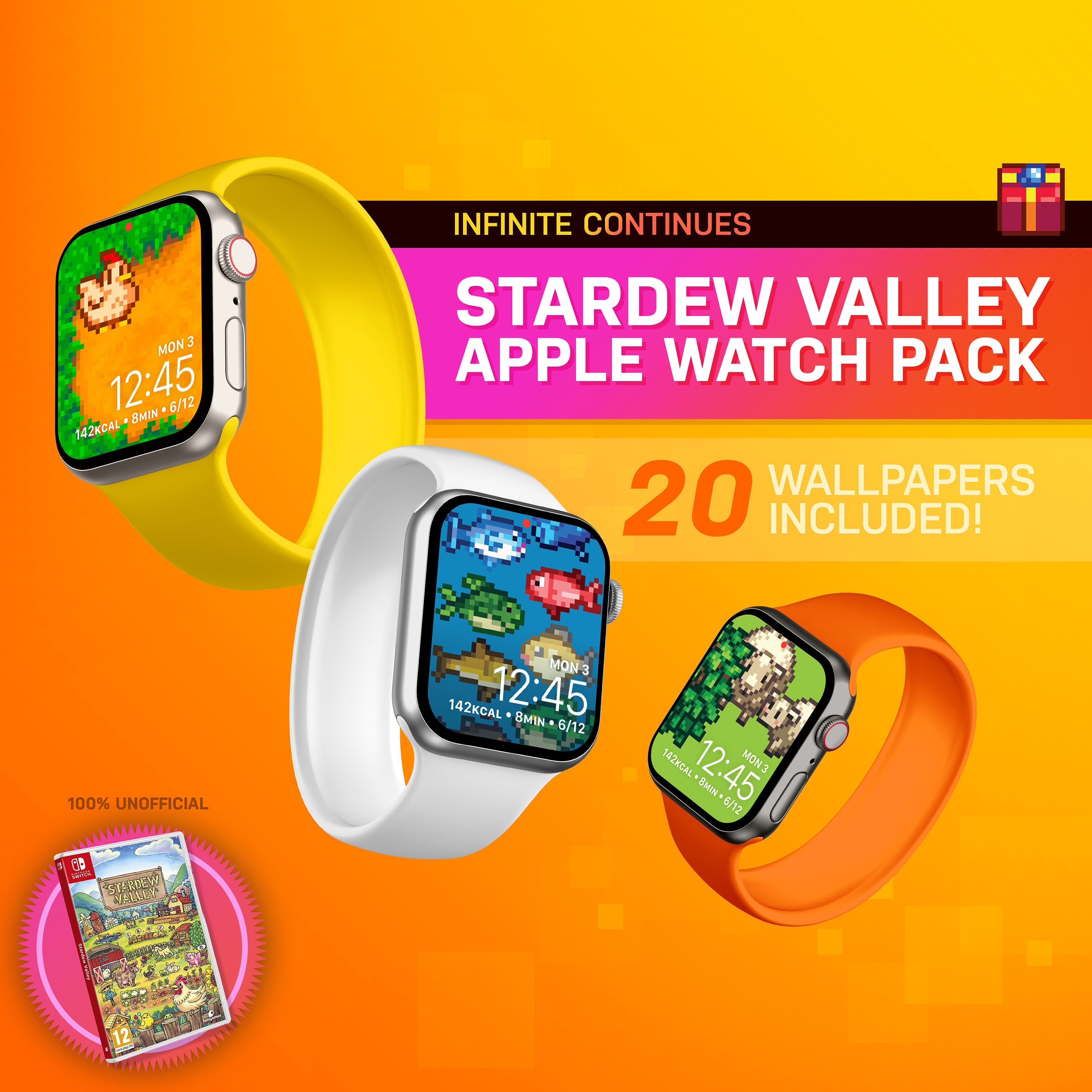 Stardew Valley Apple Watch Wallpapers I Retro Game Theme | Custom Wallpapers | watchOS