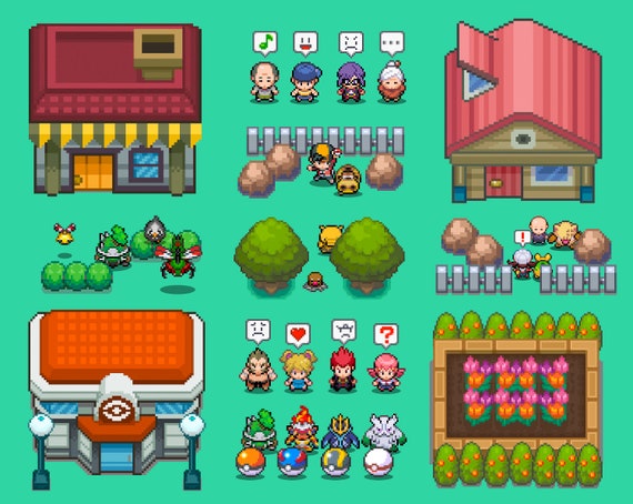 Full Sheet View - Pokemon HeartGold / SoulSilver - Location Art