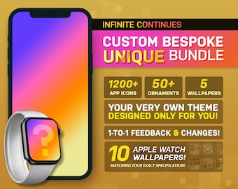 Custom, Completely Bespoke PREMIUM Phone Theme iOS Bundle Pack | Bespoke Icons & Wallpapers | Designed ENTIRELY To Your Exact Specification!