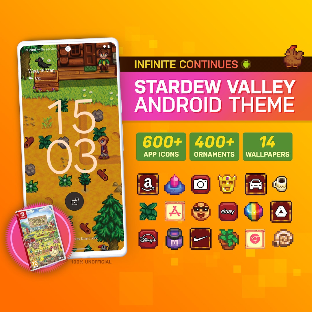 Stardew Valley Android Theme Pack | Classic Game Theme | Custom App ...