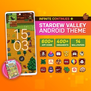 Stardew Valley Android Theme Pack | Classic Game Theme | Custom App Icons & Wallpapers