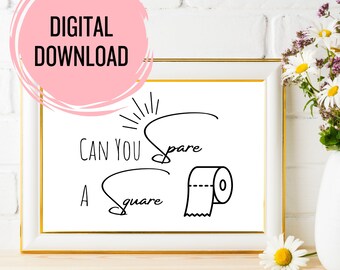 Funny Bathroom Humor Print, Sarcastic Toilet Paper Quote (Digital Download)