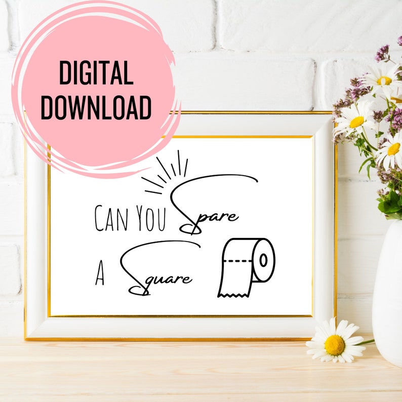Funny Bathroom Humor Print, Sarcastic Toilet Paper Quote (digital ...