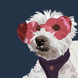 Niestandardowa cyfrowa ilustracja przedstawiająca zwierzę | Prosty spersonalizowany portret zwierzęcia | Portret wektorowy dla psów i kotów | Prezenty dla niej | Świetny prezent!