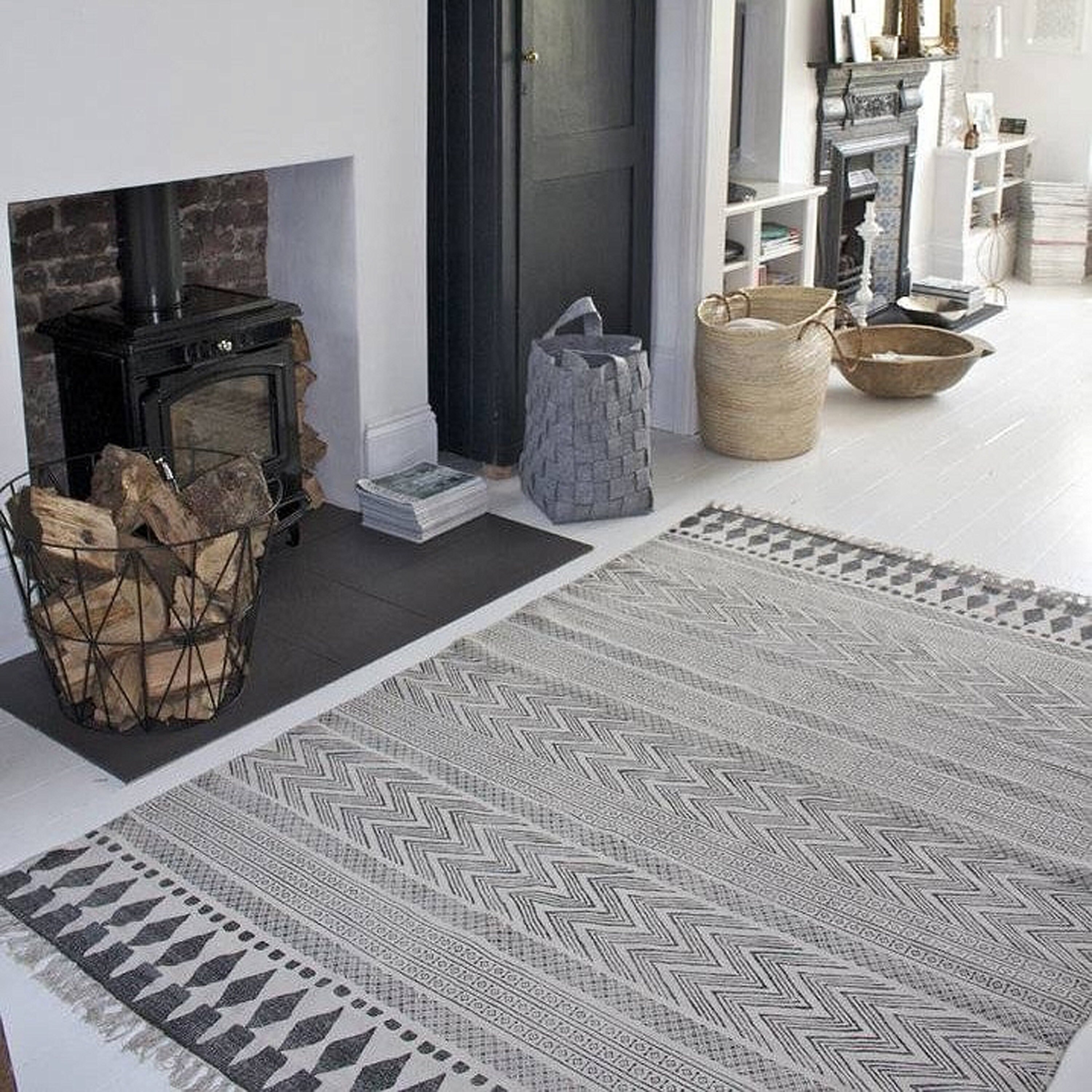 Square Cotton Rug 4x4 Feet / 5x5 Feet /6x6 Feet / 7x7 Feet / Etsy