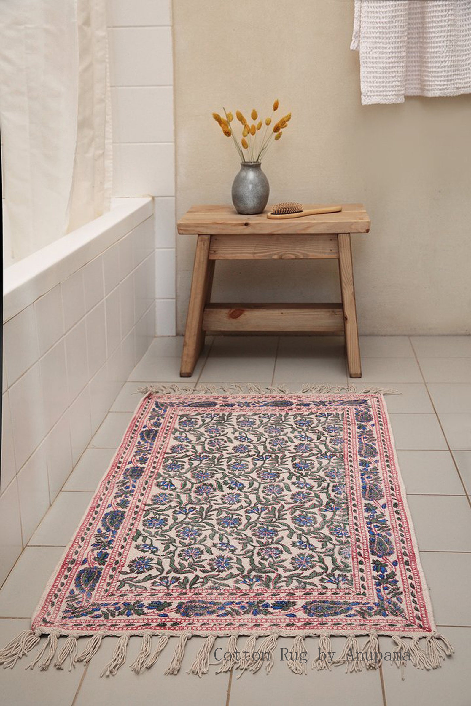 Square Cotton Rug 4x4 Feet / 5x5 Feet /6x6 Feet / 7x7 Feet / 8x8 Feet