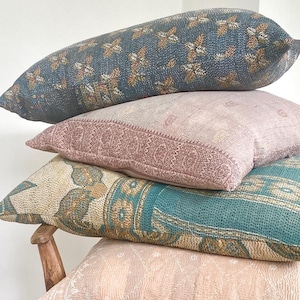 housse de coussin 6 pcs set Coussin, sham, Housse de coussin de couette Kantha Housse de coussin faite à la main, 18 x 18 pouces image 10