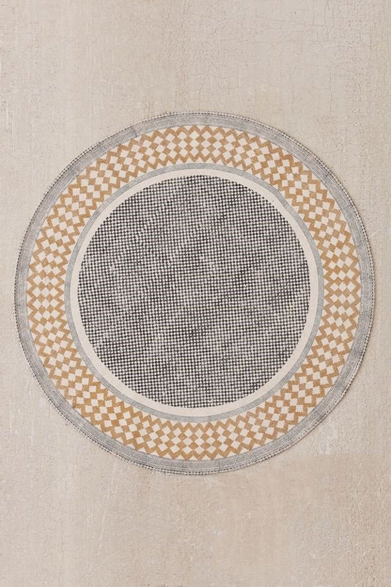Round Rug 6x6 Feet Size, Cotton Rug 72 X 72 Inch / 180x180 Cms - Etsy