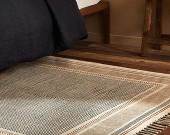 Cotton printed rug size 5x8 feet, 60x96 inches, 150x240 cms handmade rug carpet