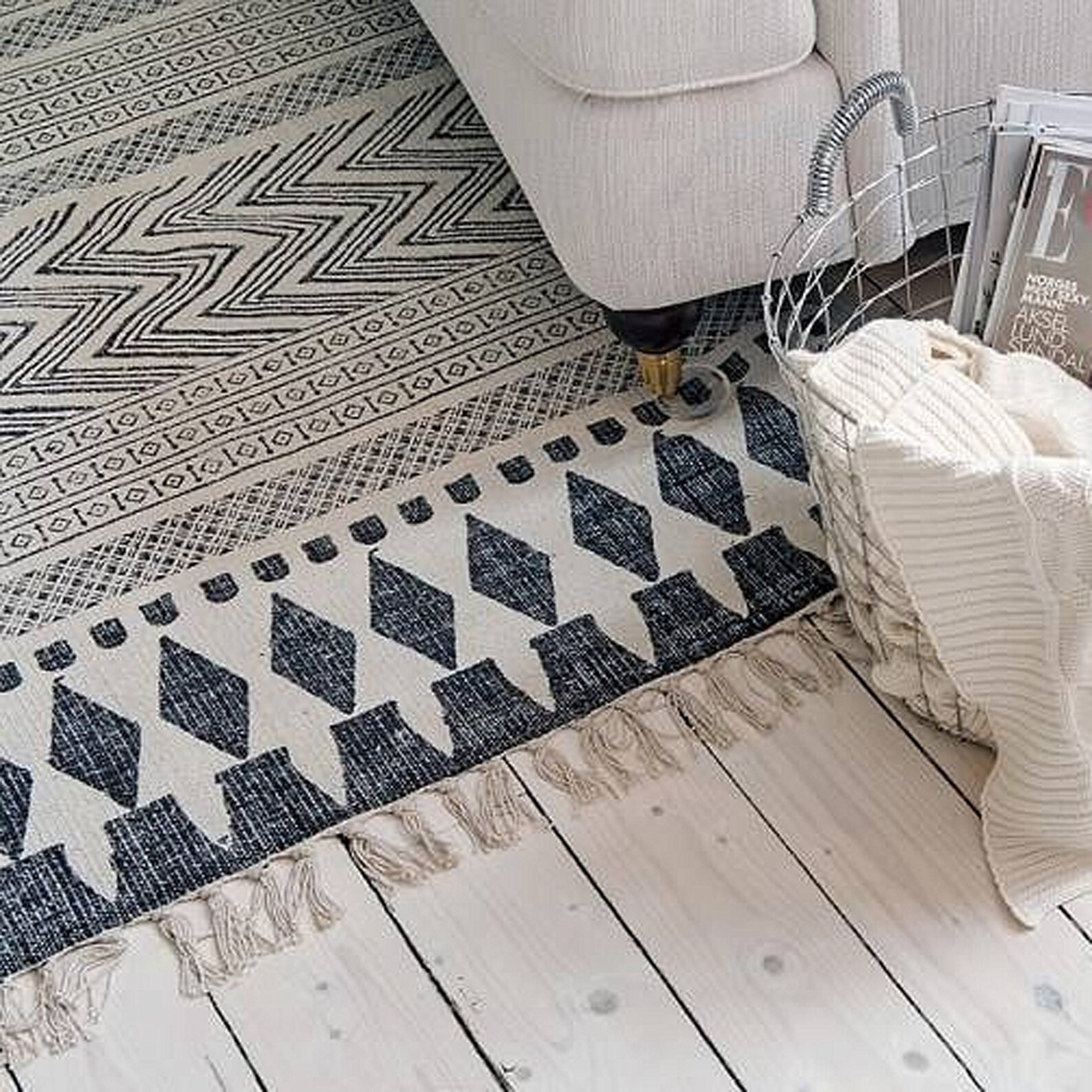 Area Rug 6x9 Feet Size Cotton Rug Office Rug Floor Rug Etsy