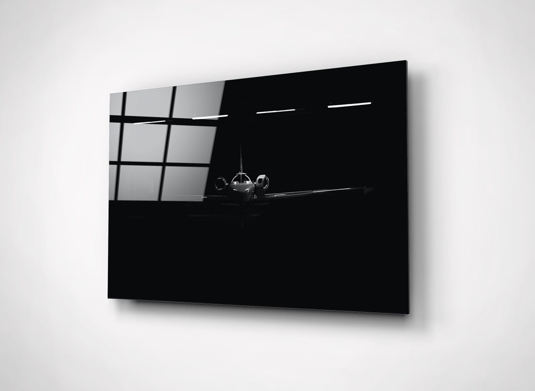 Tableau Déco Impression Sur Verre ARTTOR - Avion Bombardier Vintage - 150x100 Cm