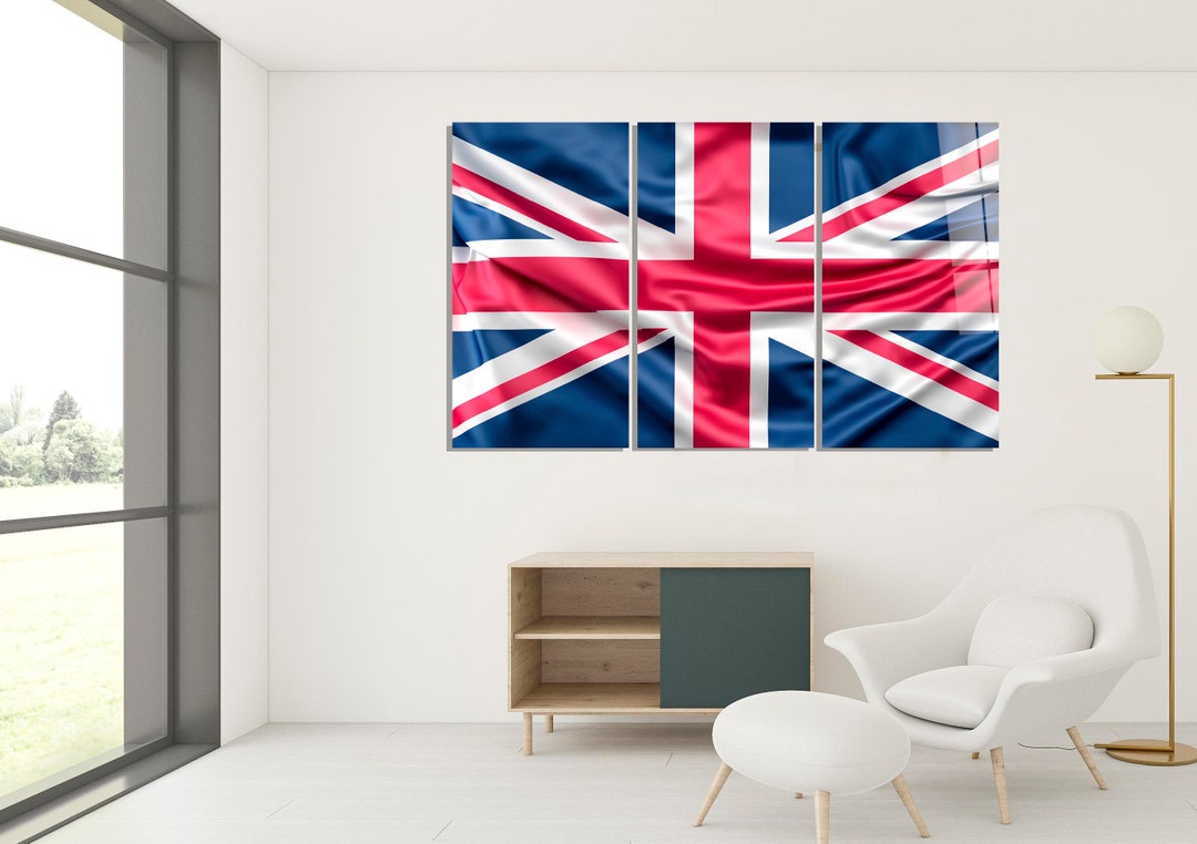 United Kingdom Flag Wall Art, Great Britain Decor, British Union Jack ...