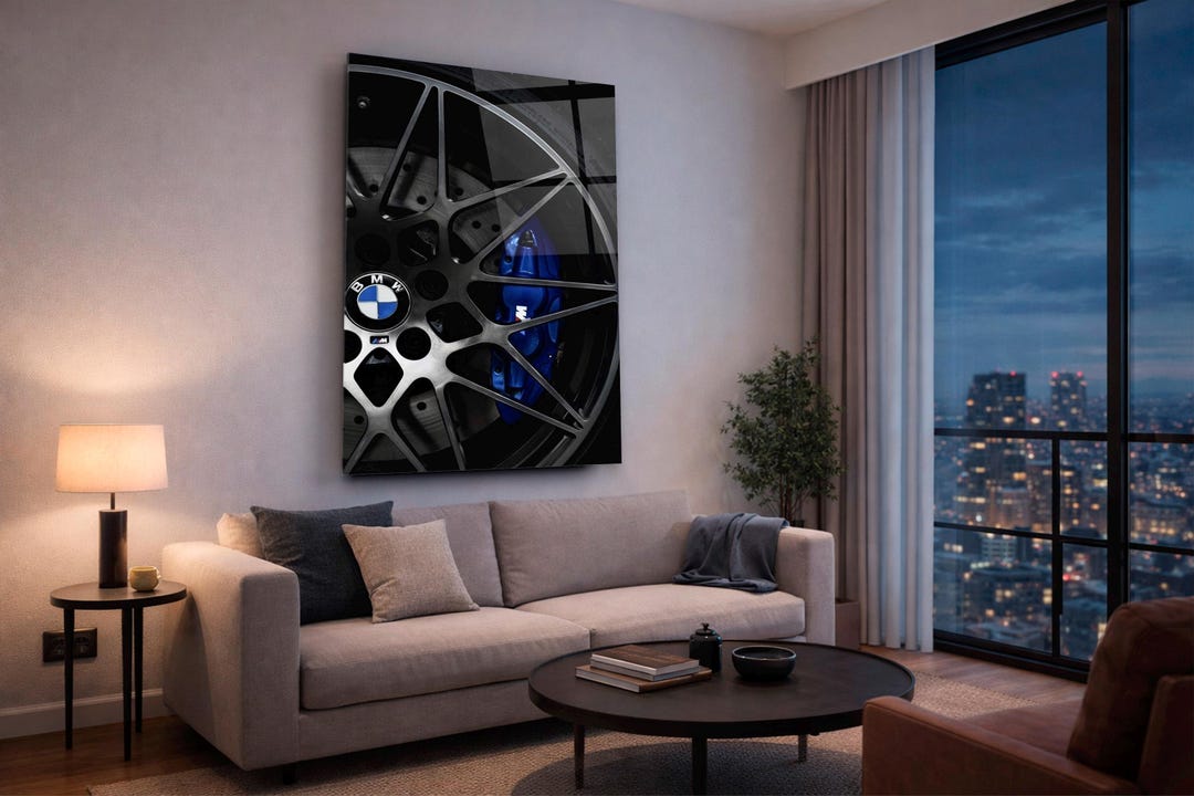 Decorative Glass Rims BMW Wheel Rim - Tempered Glass Wall Art, Cars Decor & Gift - Etsy