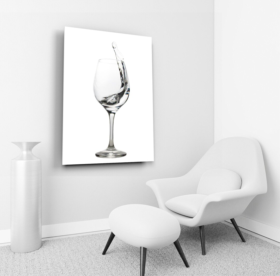 Wine Glass Wall Art Minimalist Bar Decor Premium Wine Tester Etsy