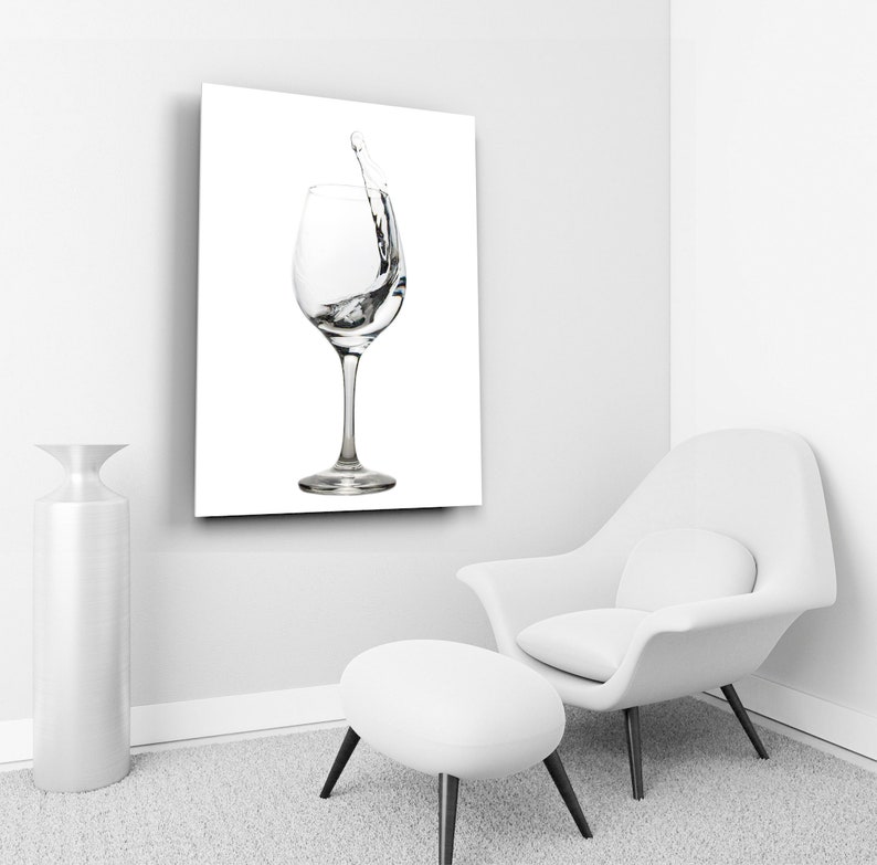 Wine Glass Wall Art Minimalist Bar Decor Premium Wine Tester Etsy