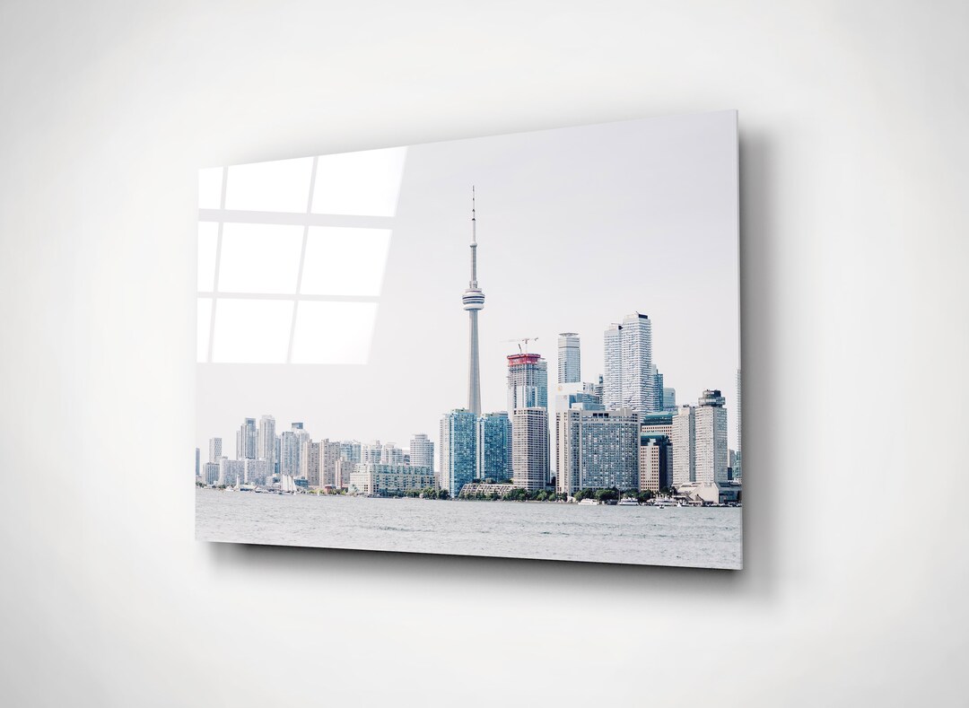 Toronto Skyline Wall Art, City Landscape Painting, Business District