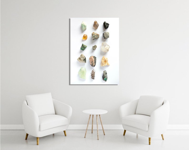Gemstones Wall Art Crystals Canvas Print Luxury Esoretic Etsy