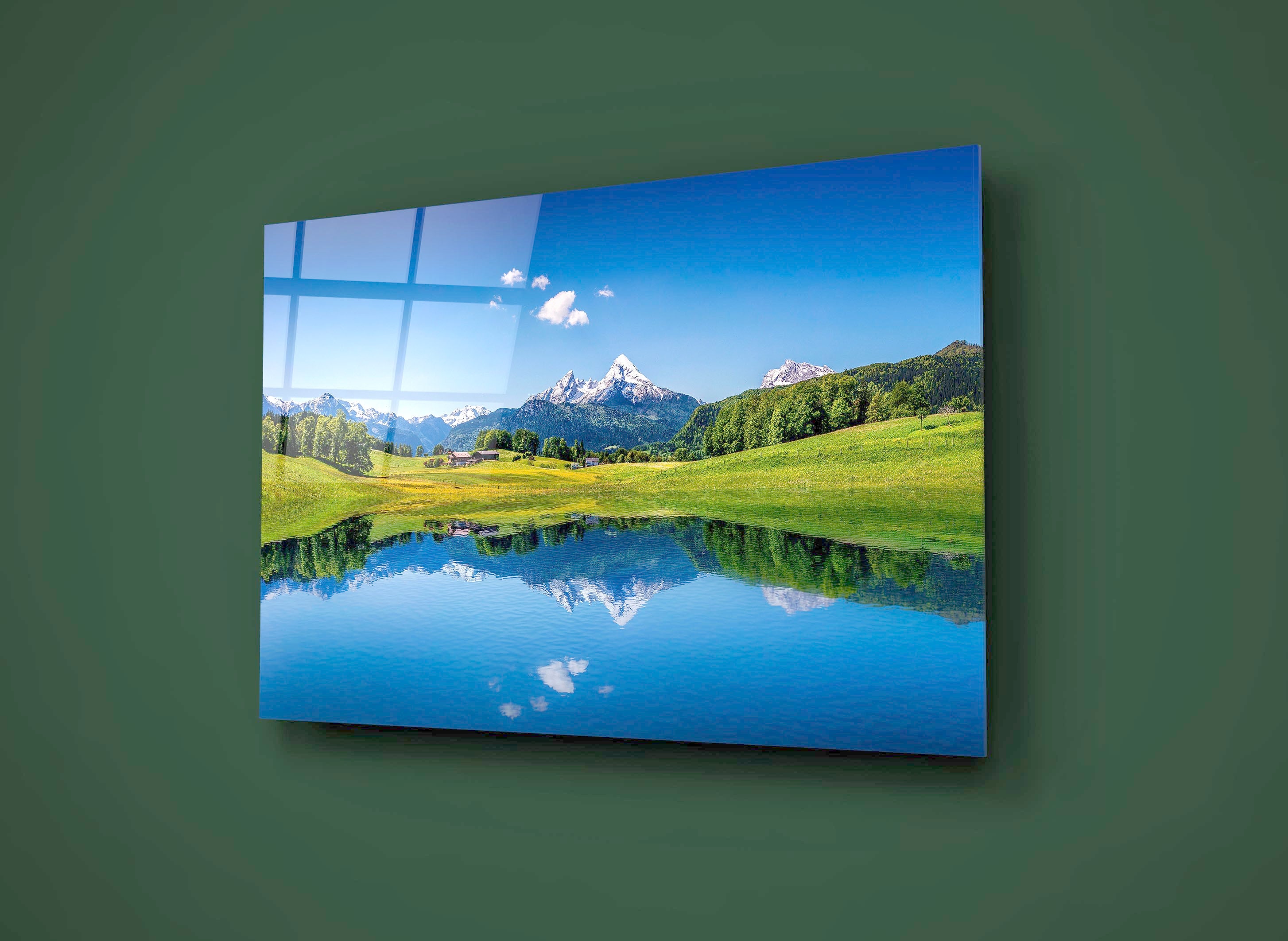 Scenic Nature Three Panel Wall Art Bright Green Grassland Etsy