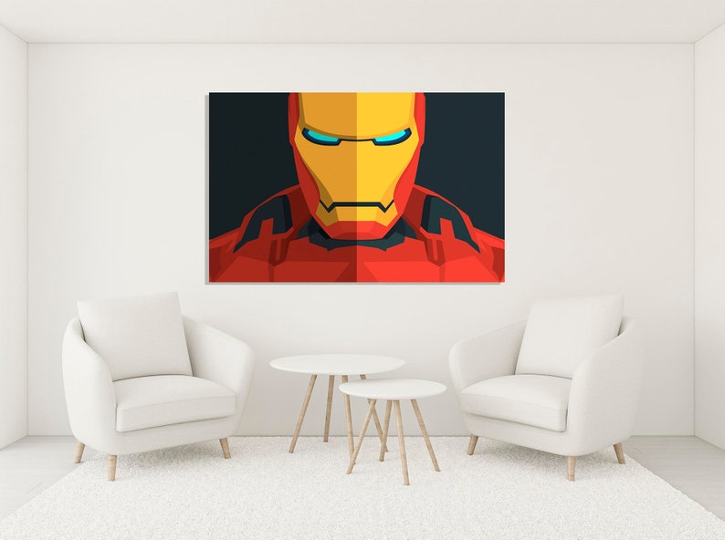 Iron Man Pop Art Iron Man Wall Art Marvel Wall Decor Etsy