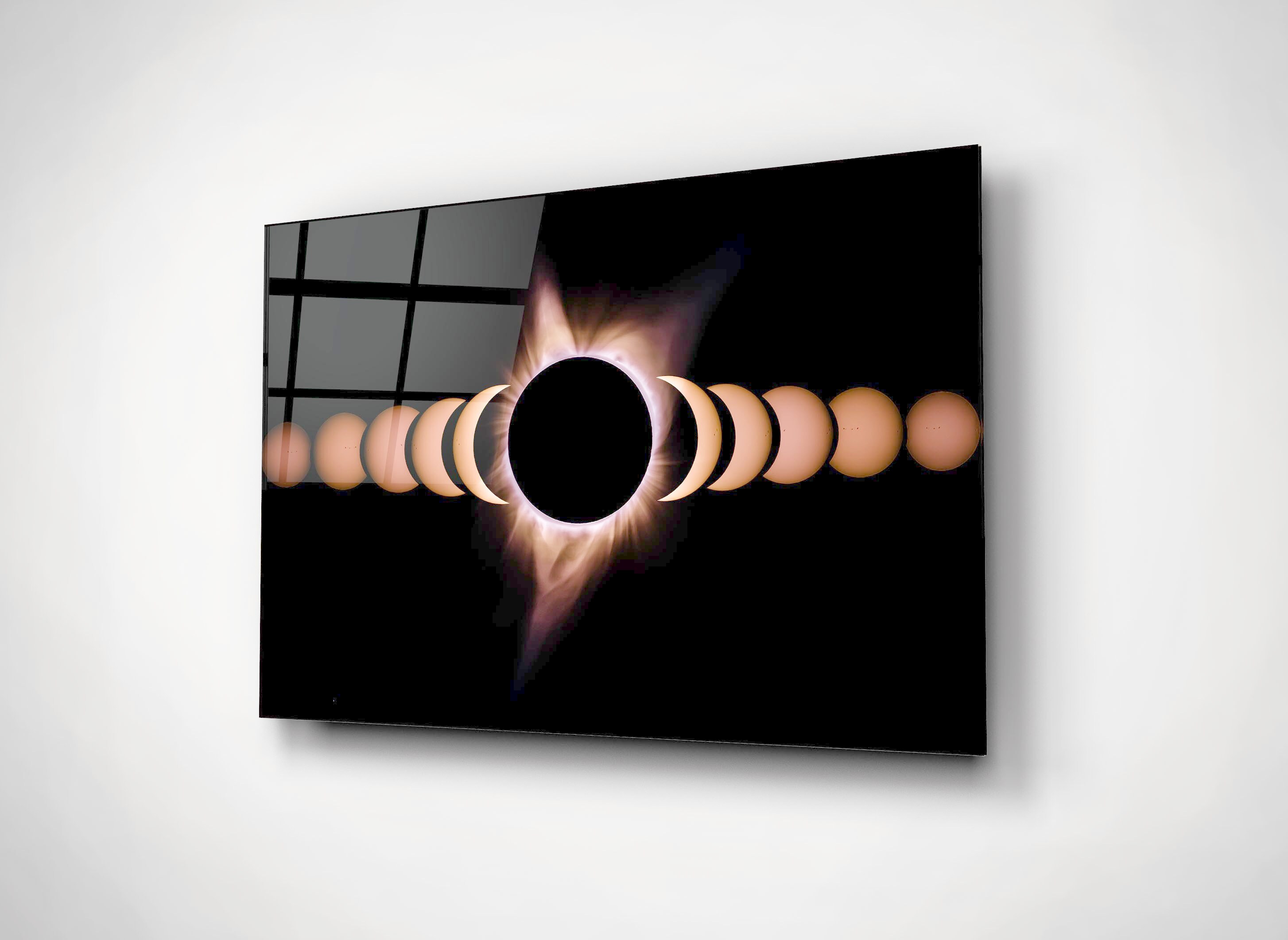 Lunar Eclipse Three Panel Wall Art Astronomy Fine Art Canvas Etsy