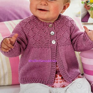 Knitted Child Cardigan Pattern: Easy Knit, Sizes 6 Months - 7 Years (PDF Pattern)