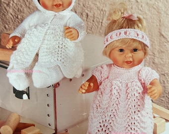 Strickmuster für Puppenkleidung: 14 Inch Doll Cloth aus Vintage DK Wolle