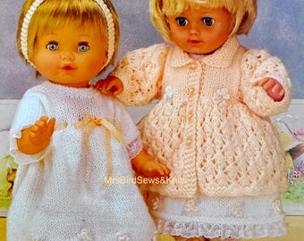 ENGLISCH nur Puppenkleidung Strickmuster: DK Yarn, 12-20 inch Dolls (Instant Download PDF