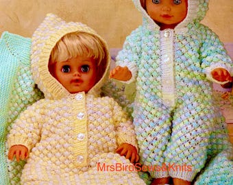 ENGLISH only Knitted Doll & Preemie Sleeping Bag Pattern: 12-20 inch (Digital Download, PDF Pattern, ENGLISH only)