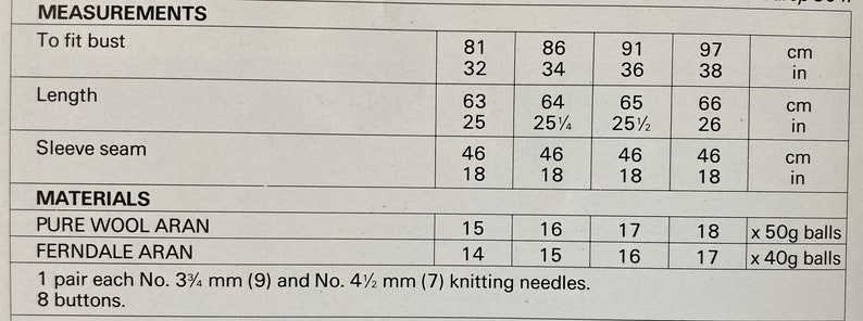 Vintage Aran Cardigan Knitting Pattern: Ladies Bobble Design (digital ...
