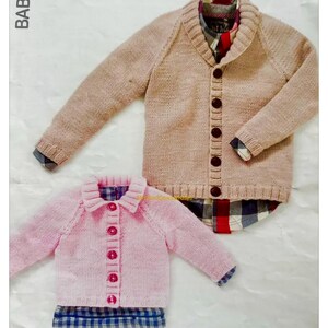 ENGLISH only Aran Knit Cardigan Pattern: Child Sizes 0-7 yrs (PDF Download, ENGLISH Only)