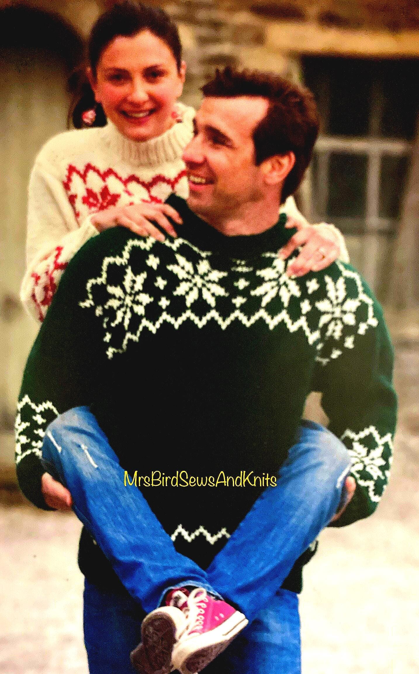 Pull De Noël Homme - Motif Sapin Et Pingouin - Tricot Doux Et Chaud - Parfait Pour Les Fêtes