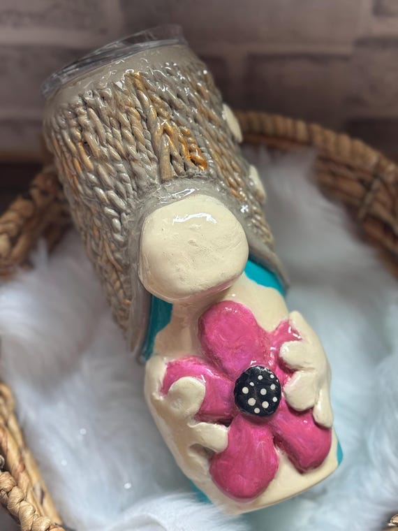 Gnome Tumbler Cup, Cute Gnome Drinkware, Garden Gnome Gift, Unique Travel Mug, Novelty Tumbler