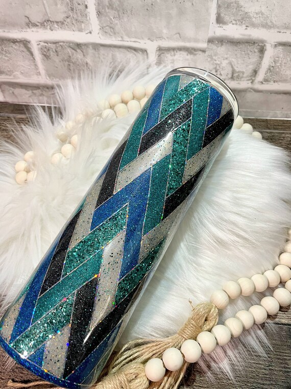 Argyle glitter tumbler