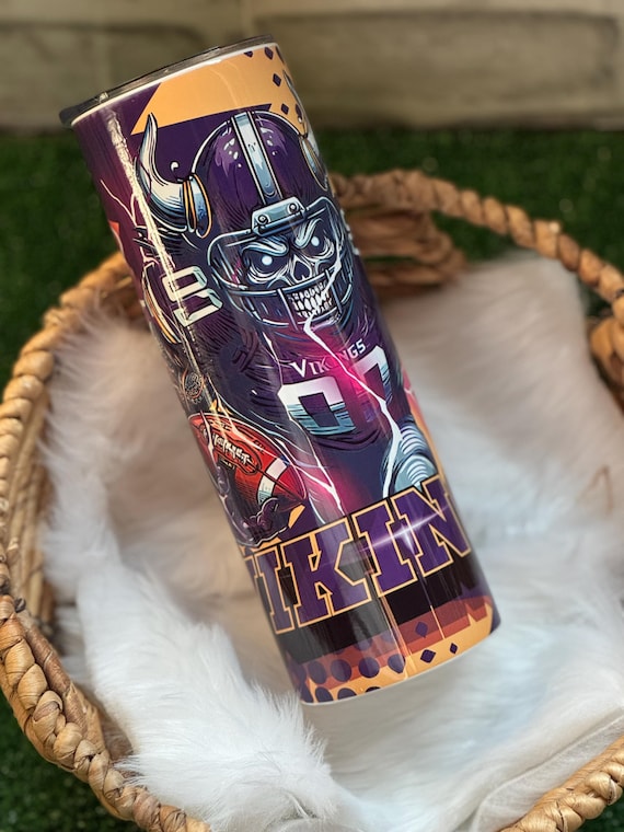 Football Sublimation Tumbler, Personalized Sports Fan Drinkware