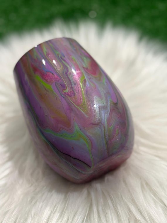 Artistic Abstract Wine Glass, Modern Stemware, Wine Lover Gift