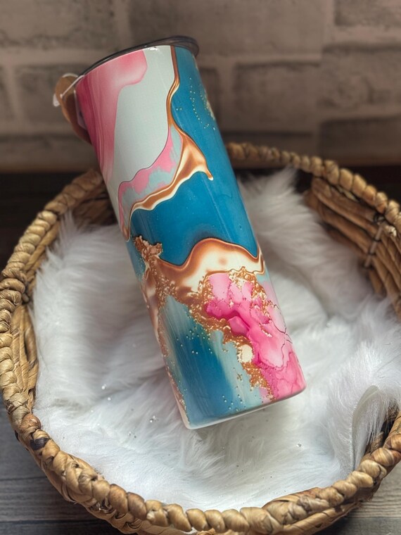Geode Sublimation Tumbler, Glitter Tumbler, Stainless Steel Tumbler, Custom Tumbler Cup, Unique Drinkware
