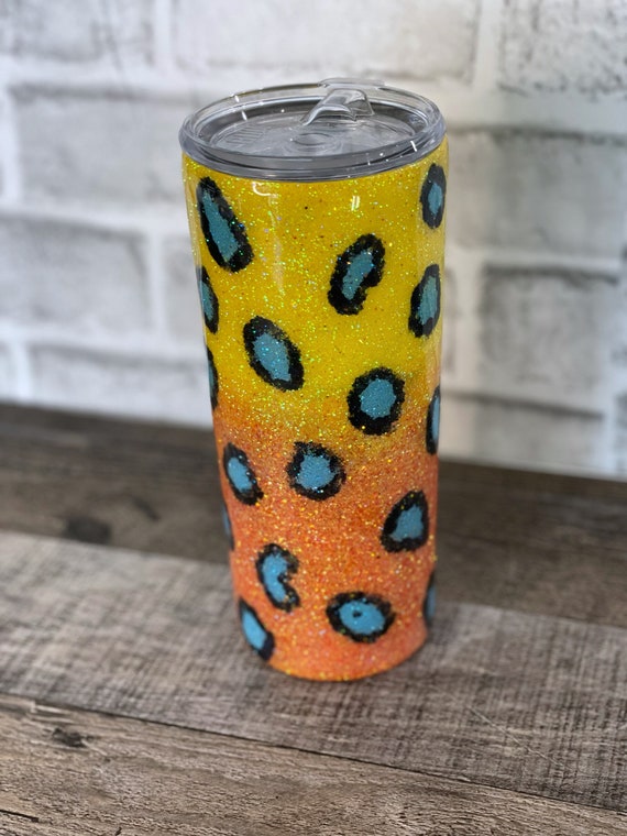 Leopard Patterned Tumbler, Hot and Cold Beverage Holder, Trendy Animal Print Cup