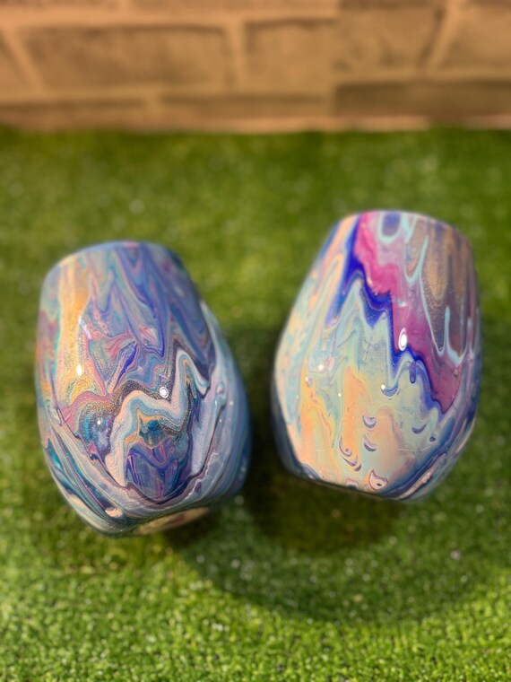 Abstract Wine Glass, Modern Art Stemware, Wine Lover Gift