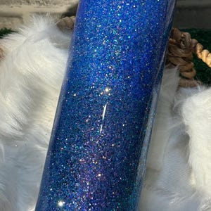 Blue Ombre Tumbler, Insulated Drinkware, Stainless Steel, Travel Cup, Reusable Tumbler, Eco-Friendly, Hydration Bottle