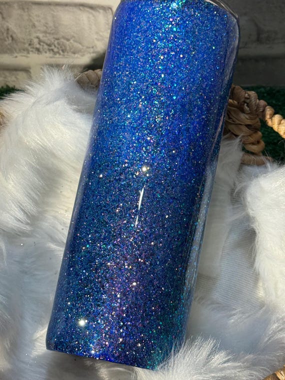 Blue Ombre Tumbler, Insulated Drinkware, Stainless Steel, Travel Cup, Reusable Tumbler, Eco-Friendly, Hydration Bottle