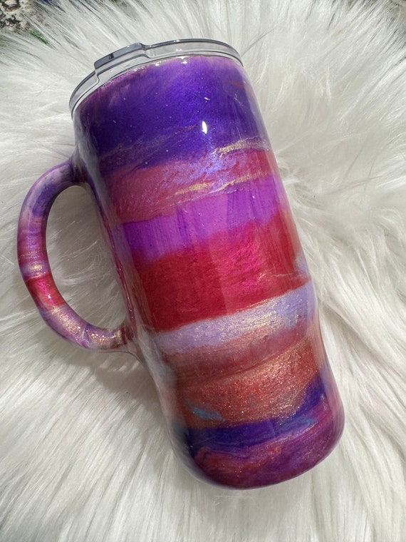 Mica Powder Swirl Coffee Mug, Handmade Ceramic Mug, Unique Drinkware, Artistic Home Decor, Gift For Coffee Lover
