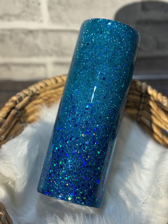 Blue Ombre Tumbler, Insulated Drinkware, Stainless Steel, Travel Cup, Reusable Tumbler, Eco-Friendly, Hydration Bottle