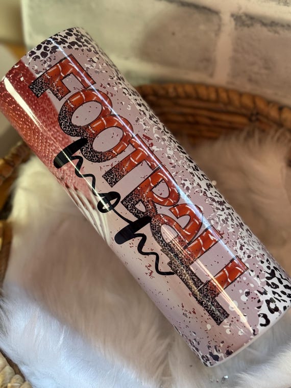 Football Mom Sublimation Tumbler, Sports Tumbler, Mom Gift, Personalized Tumbler, Gift For Her